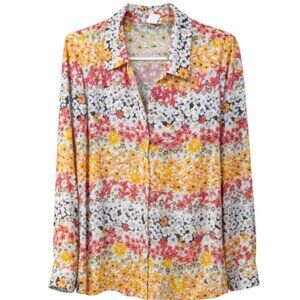 Blair Vintage Floral Button Up Blouse Women's Multicolor Size Large